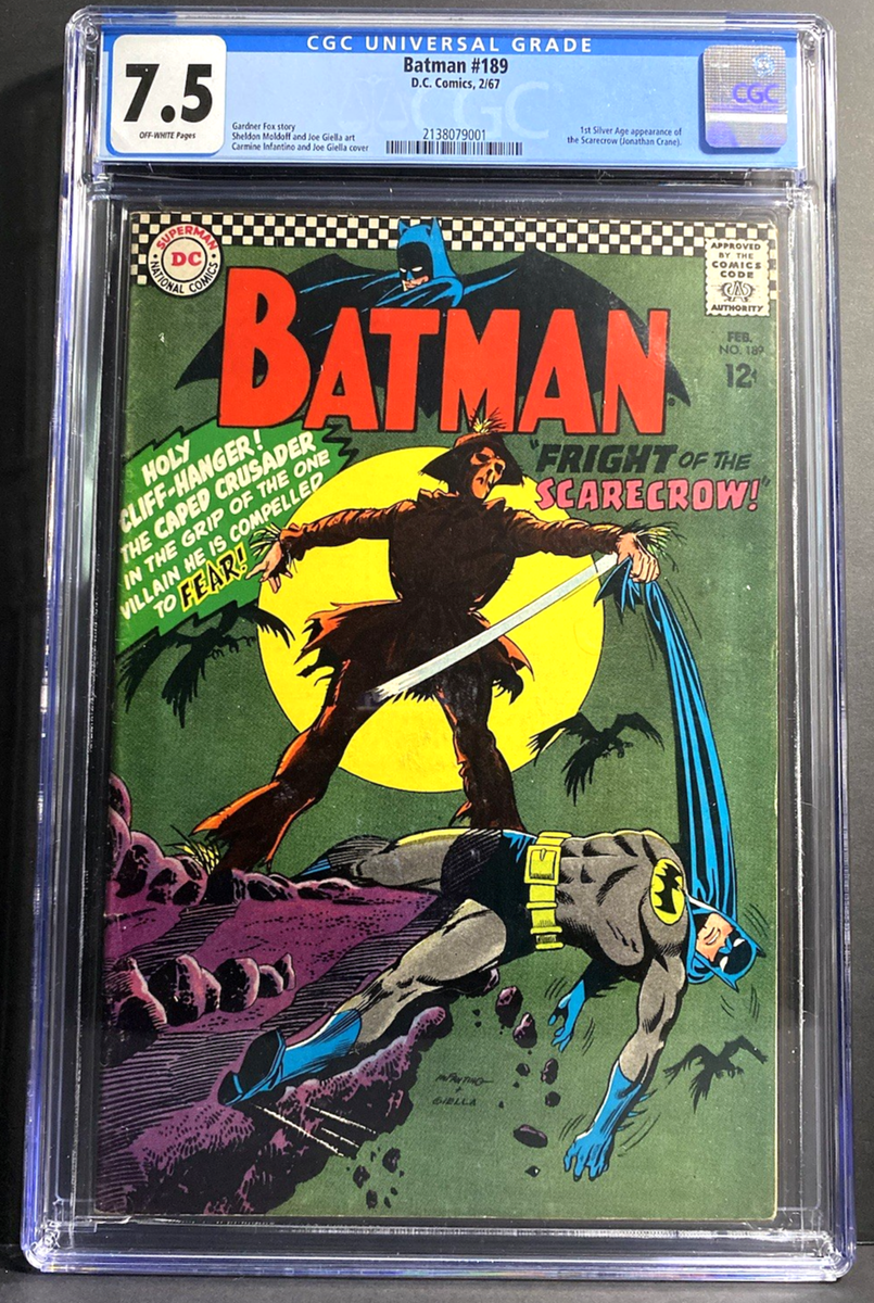 BATMAN #189 CGC 7.5 1ST SILVER AGE Appearance of SCARECROW 1967