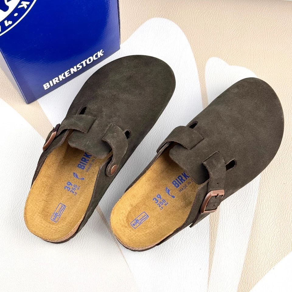 Birkenstock Boston Mocha Suede Soft Footbed Casual Shoes Women's/Men's - Image 2 of 4