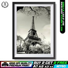 EIFFEL TOWER PARIS Wall Art Picture Poster Print BUY 2 GET 2 FREE | A1 to A4