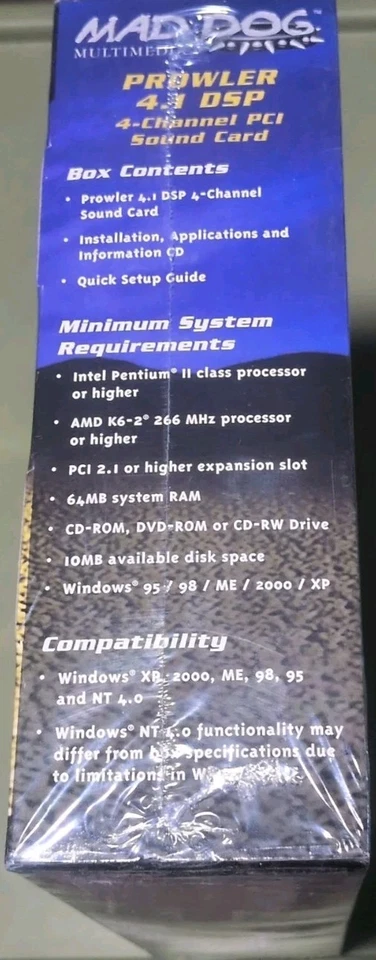 Mad Dog Prowler Multimedia 4.1 DSP   4-Channel PCI Sound Card -(NIP) - Image 4 of 4