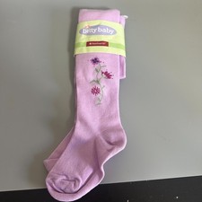 American Girl Bitty Baby purple floral Tights For Girls Sz M/L 5-6X 45-55 lbs