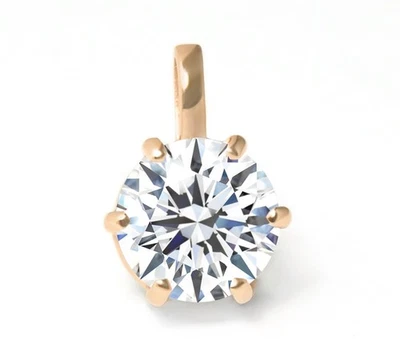 Diamant Anhänger in 585 Rotgold mit 1,40ct Brillant, Si1; mit IGI Zertifikat - Bild 1 von 4
