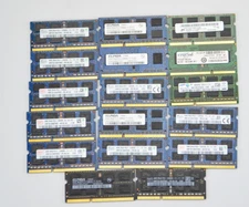 Lot of 17 Mix Brand 4GB 1Rx8 PC3-12800/10600 DDR3 Laptop SODIMM RAM Memory