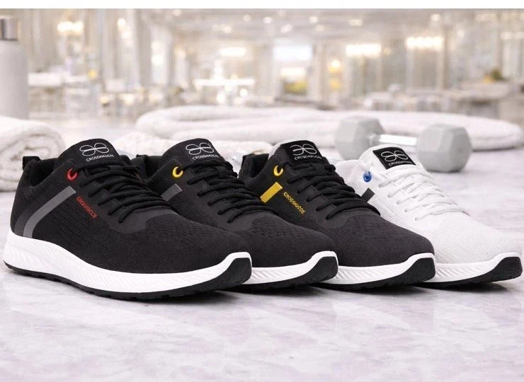 Cross Hatch Staiger - Scarpe Da Ginnastica Da Uomo In Pelle E PU, Suola TPR, 5 Occhielli - Comode E Robuste Per Tutti I Giorni
