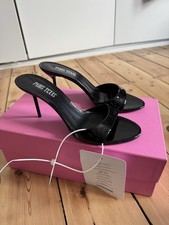Brand New Paris Texas Black Patent Leather Lidia Mules 70 Size 38 UK 5