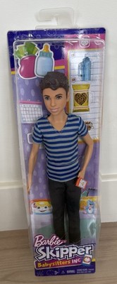 Barbie Skipper Babysitters Inc Teen Boy Doll Dark Brown Hair Blue Eyes FNP43 New