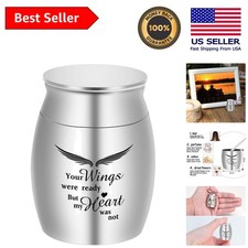 Elegant Mini Cremation Urn for Ashes - 1.57 Inch Keepsake with Velvet Pouch