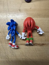 Jakks Pacific Sonic The Hedgehog 3 Movie Knuckles & Sonic Action Figures Lot 2
