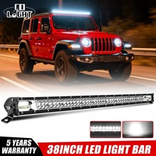 Ultra Slim 38inch Dual Row Led Light Bar Spot Flood Offroad 3736 For Jeep Suv