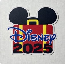 Disney 2025 Mickey Scrapbook Die Cut Suitcase Vacation Travel