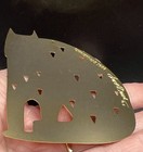 1988 LAUREL BURCH Cat Kitty Christmas Ornament Gold Tone Metal Original Package — photo 3