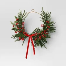 Asymmetrical Mixed Christmas Wreath