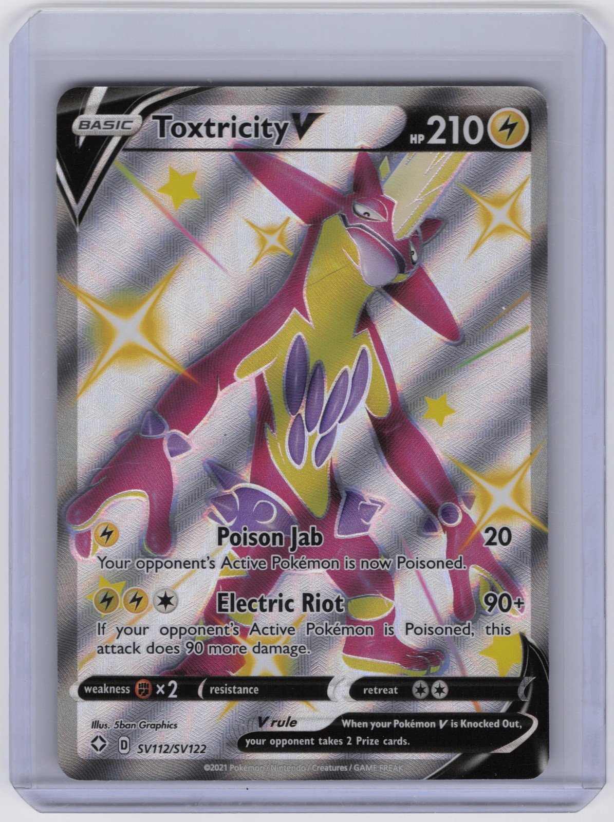 Toxtricity V Shiny Holo Rare Shining Fates: Shiny Vault SV112/SV122 NM