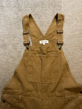 Madewell Men's Garment-Dyed Canvas Overalls Size XXL Brown