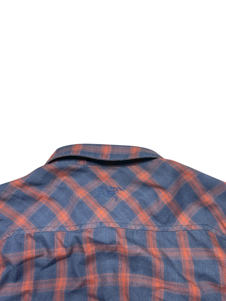 Camisa Arc'teryx Bernal LS a Cuadros a Presión Manga Larga Para Hombre Talla M Azul Naranja Foto 4 de 4