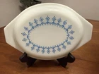 PYREX Blue Garland Snowflake Vintage Casserole LID ONLY 943C