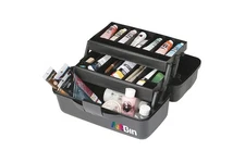 6892AG 2-Tray Art Supply Box, Portable Art & Craft Organizer with Lift-Up Tra...