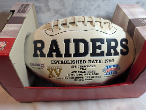 NIB 2007 Raiders Autograph Football NFL Superbowl & Championship Appearances - Picture 3 of 7