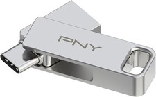 PNY - 128GB DUO LINK USB 3.2 Type-C Dual Flash Drive - Silver New Bulk Package