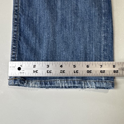 Jeans Hudson uomo 32 blu Byron dritto elasticizzato effetto invecchiato lavaggio medio denim - Foto 11 di 12