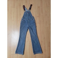 Vintage Y2K Tommy Jeans Denim Carpenter Overalls Logo Spellout Straps XS
