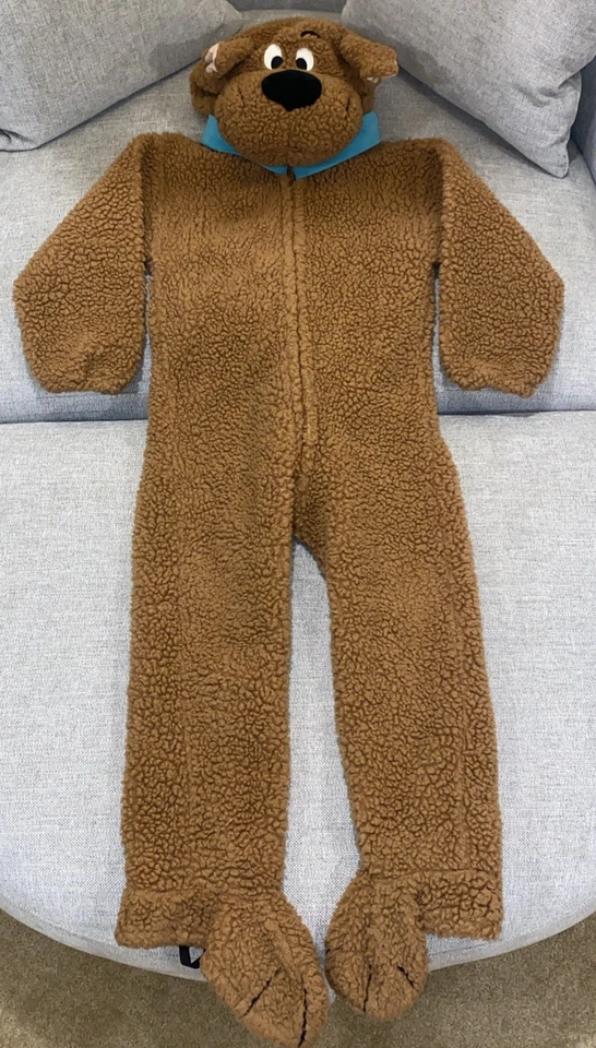 🎃👻 Cartoon Network Fuzzy Scooby Doo Disfraz de Halloween Niño Niños Mediano Y2K Foto 2 de 4