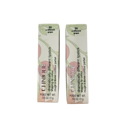 Clinique Dramatically Different Lipstick 50 A Different  Grape Set Of 2 Tubes