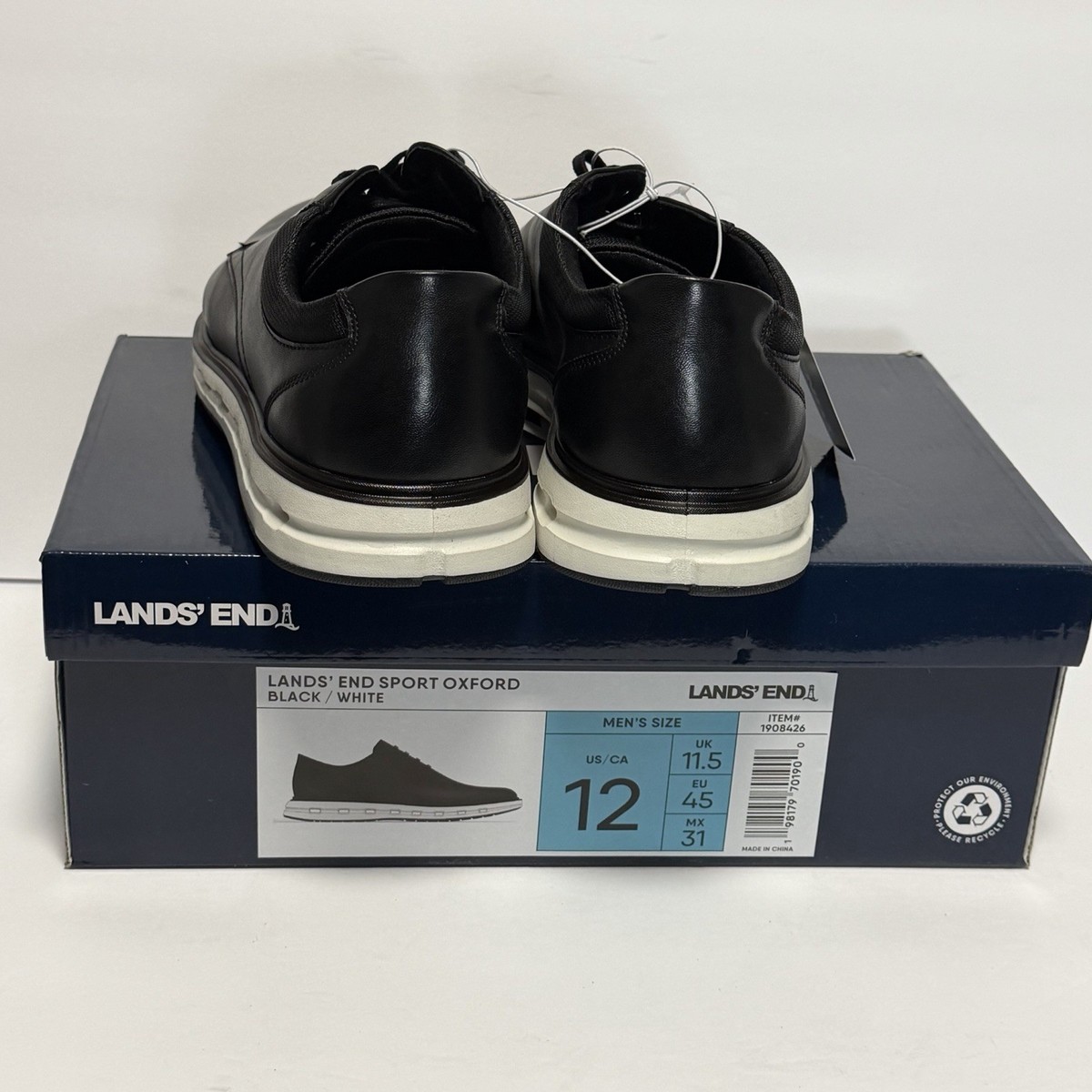 NEW Lands\' end men shoes sport Oxford size‎ 11 EU 44 PREPPY OLD MONEY comfy Lands main image 2