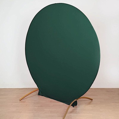 HUNTER GREEN 7.5 ft Fitted Spandex Round BACKDROP STAND COVER Party Decorations