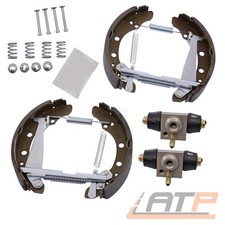 SATZ BREMSBACKEN TROMMELBREMSE VORMONTIERT+RADZYLINDER HINTEN FÜR SKODA FABIA 6Y