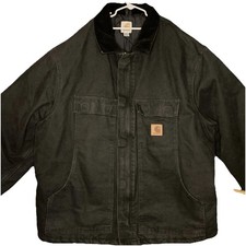 Carhartt Arctic Jacket Nylon Quilt Lined 2XL Men's C26 MOS Black. Great Shape