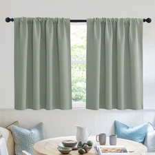 RYB HOME Short Curtains 36 inch 2 Panels, Room Darkening Small Window Drapes