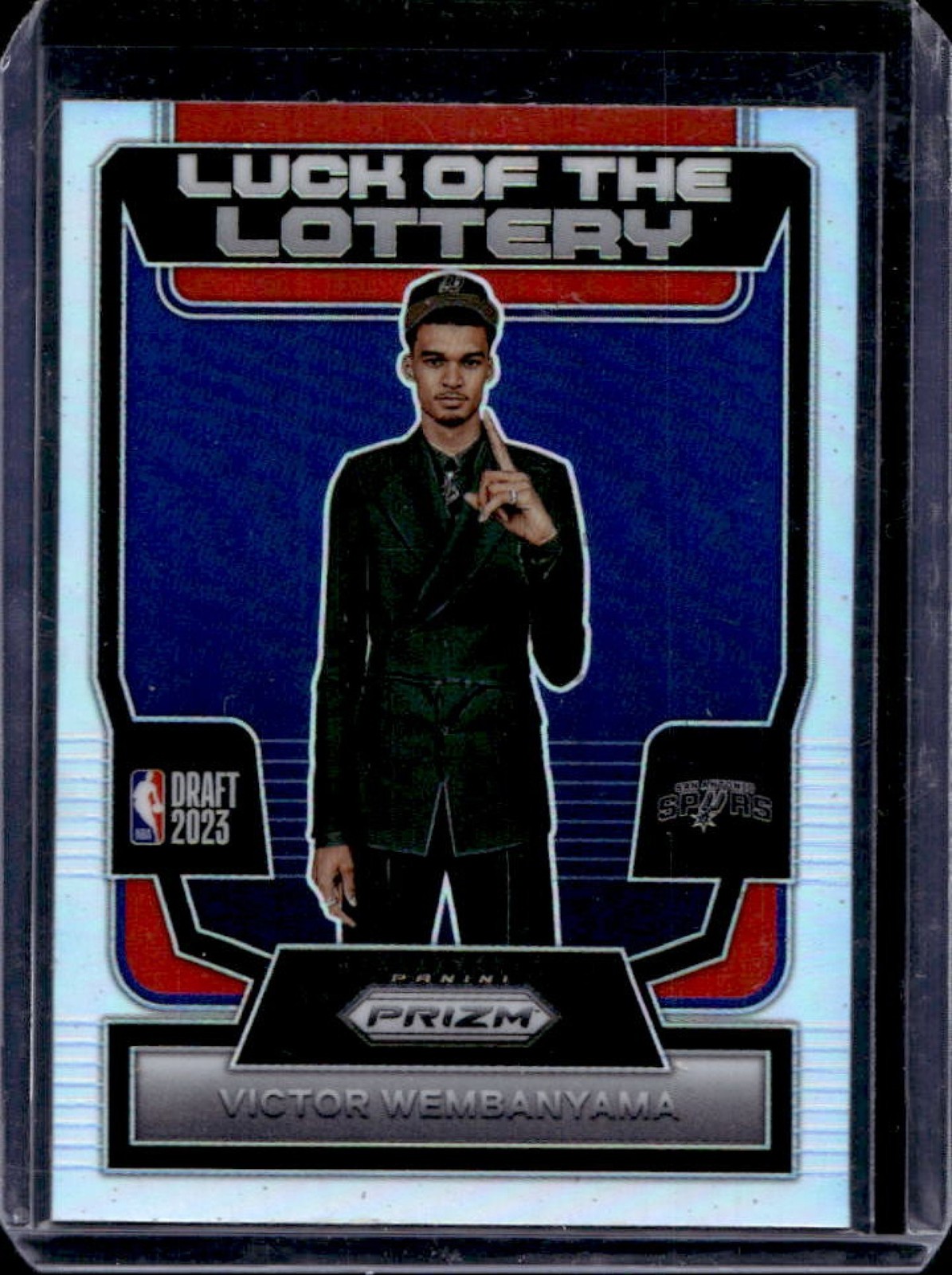 2023-24 Prizm Victor Wembanyama Luck of the Lottery Prizm Silver RC #7 Spurs
