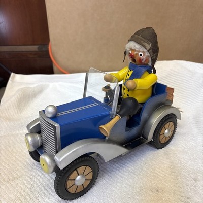 Mint Rare VTG Steinbach Germany Musical Nutcracker in Blue Car, Has All Pieces