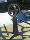 Heavy  ANTIQUE CAHILL IRON WORKS ,Fire Place Andirons CAST IRON ANDIRONS #903 — photo 8