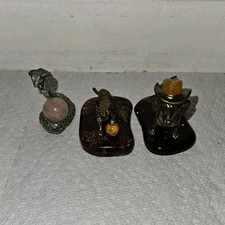 Lot of 3 Metal Mini Cowboy Figurines, Multicolor Painted People Theme Unboxed