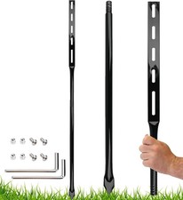 2Pcs Metal Stakes for Yard Signs, 36 Inches Heavy Duty Posts Black