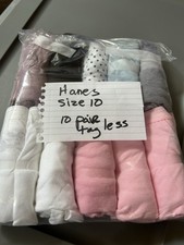 Hanes Women's Cotton Briefs 10-pk. Size 10 Tagless New Out Of Bag