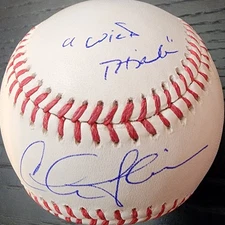 Charlie Sheen Autographed Signed Rawlings OMLB Baseball Beckett BAS