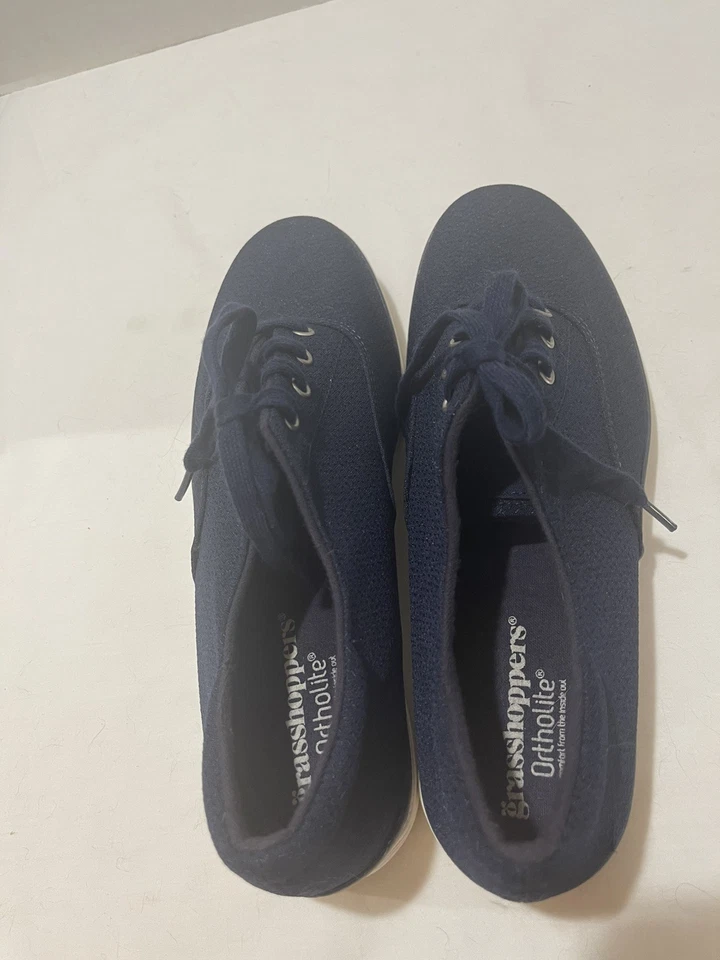 Grasshopper Ortholite女式海军蓝网球鞋9.5 W — 第 3/4 张图片