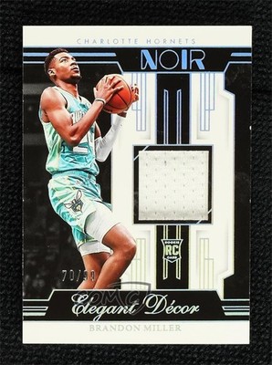 2023-24 Panini Noir Elegant Décor Rookie Jerseys 70/99 Brandon Miller RC m4w