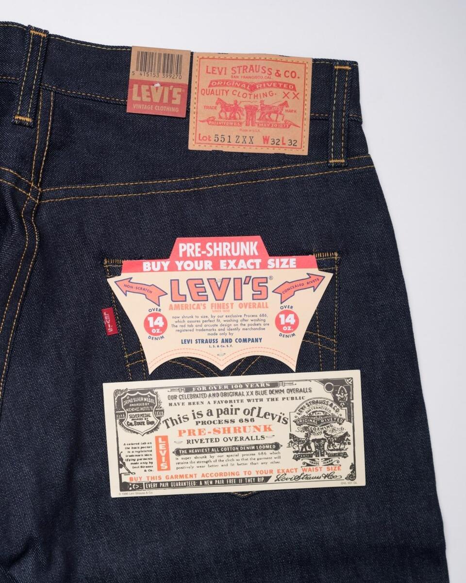 LVC Levi's 551 ZXX NWT Pre-Shrunk 1962 14 oz. Selvedge Denim LVC Levi's 551 ZXX NWT Pre-Shrunk 1962 14 oz. Selvedge Denim