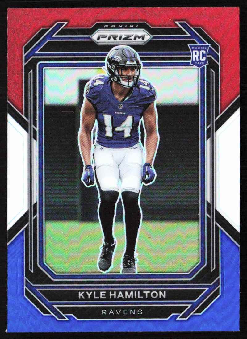 2022 Prizm Red White Blue Prizms Kyle Hamilton Rookie Baltimore Ravens #342