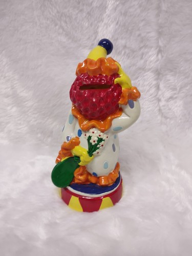 1985 Del Monte Corp Kunststoff/Gummi 7" Clown Still Coin Bank - Bild 3 von 6