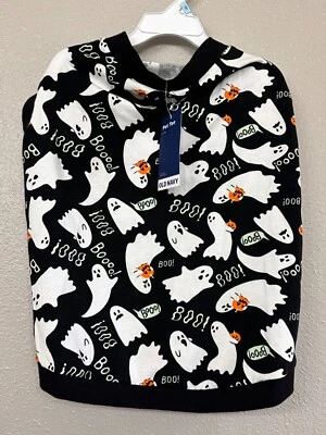 Old Navy Halloween-Print Jersey-Knit T-Shirt Pets Dogs Black Ghost Size Large XL - Image 1 of 2