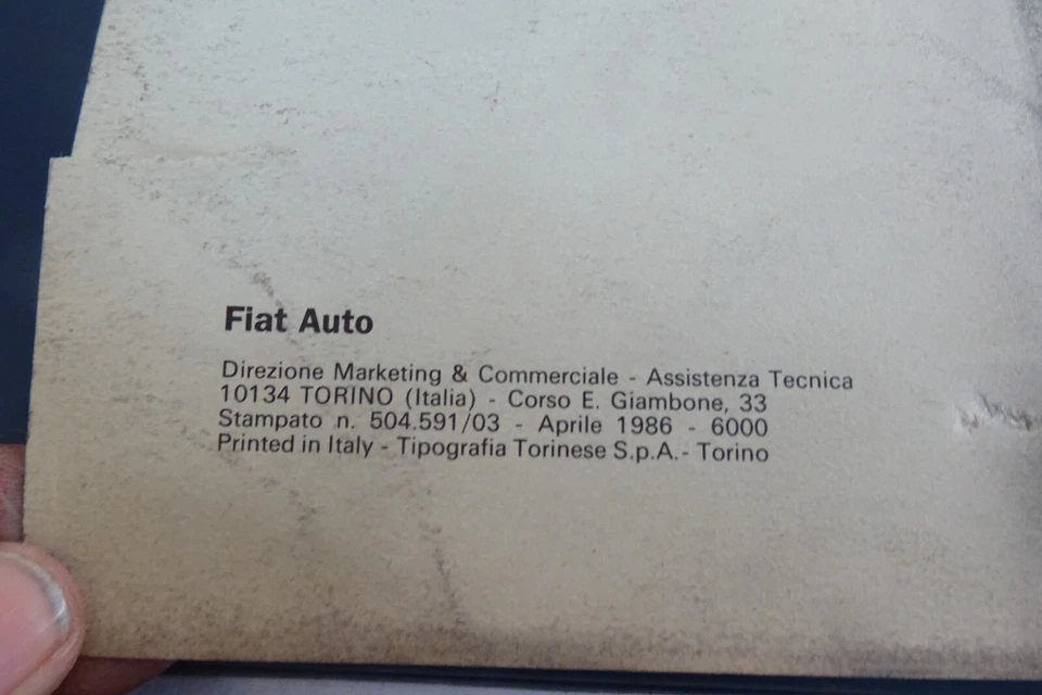 manuale officina Fiat Uno Turbo D motore cambio e differenziale sospensioni - Immagine 4 di 4