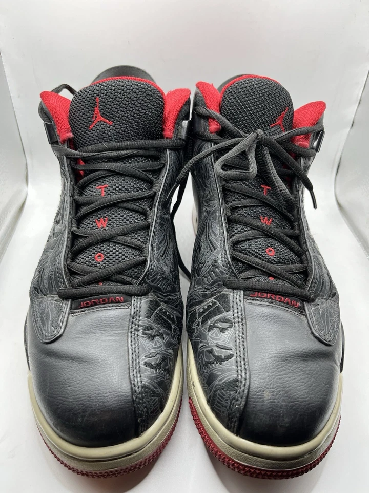 Tênis Nike Air Jordan Dub-Zero Bred preto cimento fogo vermelho branco tamanho 10.5 - Imagem 2 de 4