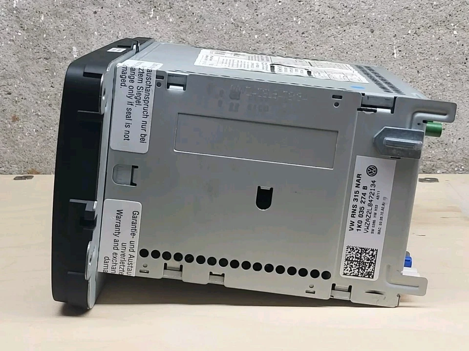 VW RNS 315 RNS315 CD Radio Navi Navigation Bluetooth Head Unit No Plugs - Image 3 of 4