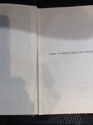 Livre 'The Palms Of British India And Ceylon' - Relié, Anglais, édition 2025