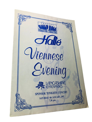 Theaterprogramm Halle Wiener Abend 1992 Zunftsaal Preston Vintage ra